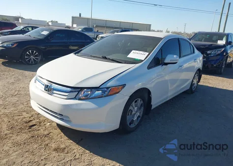 2012 Honda Civic Hybrid z USA, uszkodzony, nr VIN JHMFB4F39CS009686